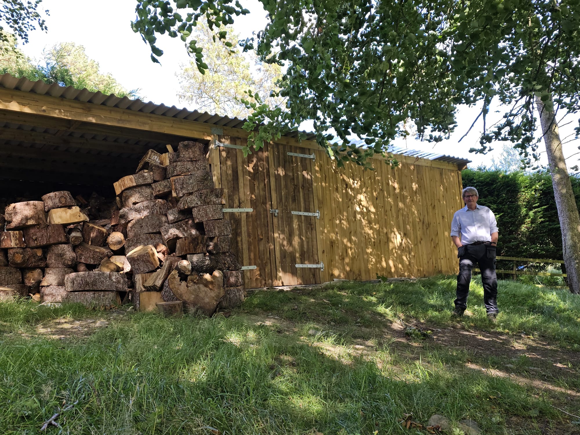 After - Shed and log store